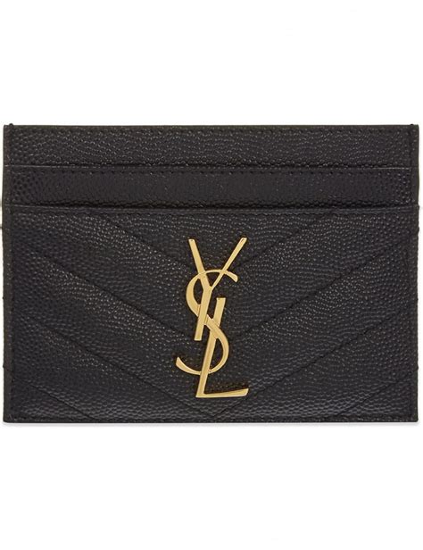 ysl kartenetui schwarz|Kartenetui Monogram aus Leder in Schwarz .